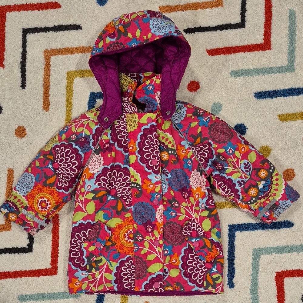 Hanna Andersson Colorful Floral Puffer Jacket